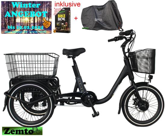 NEU: Elektro Dreirad Trike 3 Gang, Tiefeinstieg , Faltbar 20 Zoll schwarz, Black Friday Angebot